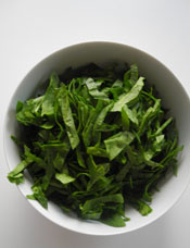 Spinach Cut As Chiffonade